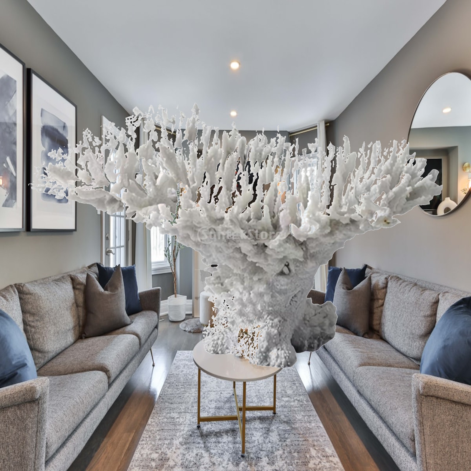 Home Decor Simulator - Coral Simulation Display Textured Resin Sea