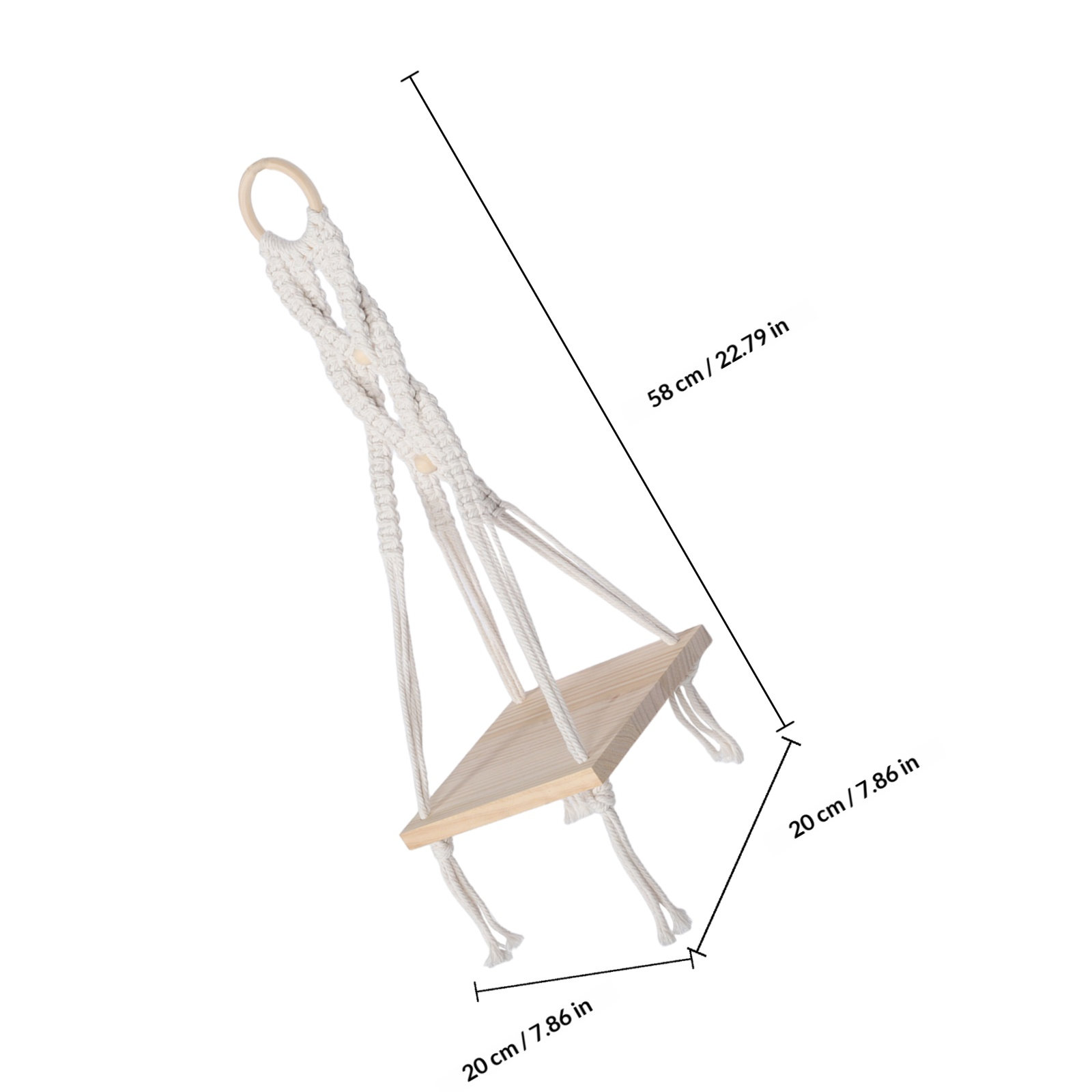 Macrame Wall Hanging Shelf Squ - đánh giá và giá Floating Shelves