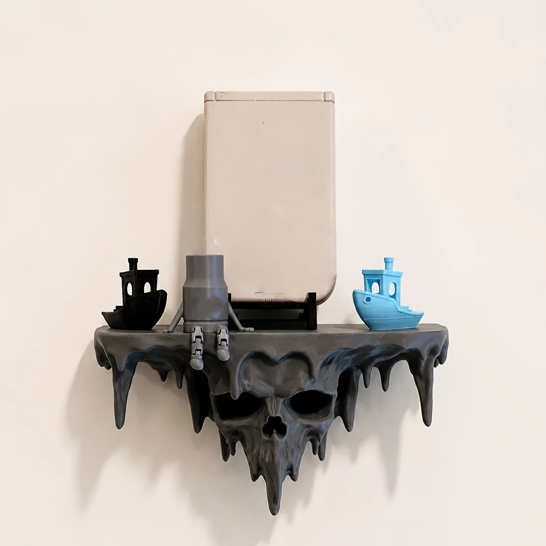 New 3D-Printed Melting Skull F - đánh giá và giá Floating Shelves