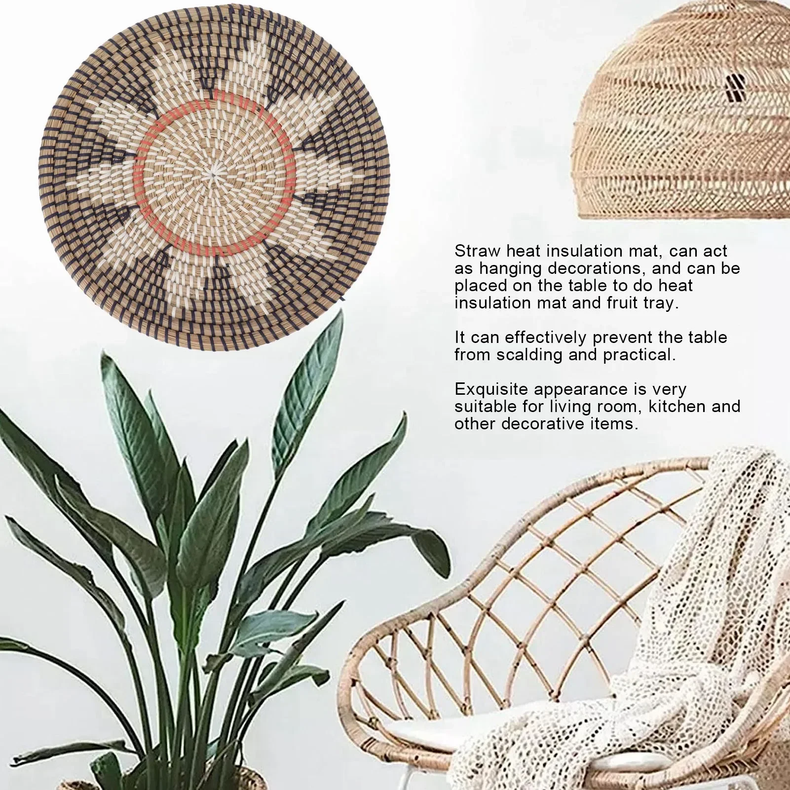Round Grass Wall Ornaments 35c - đánh giá và giá Woven Wall Basket