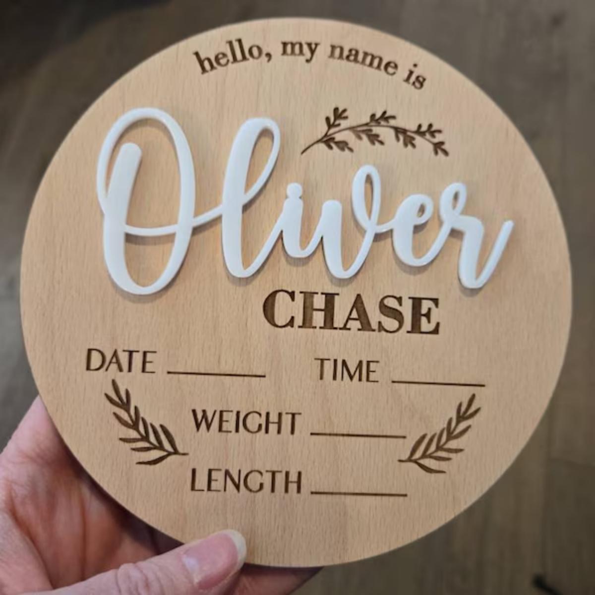 1Pc Custom Baby Announcement S - đánh giá và giá Home Decor For Birthday