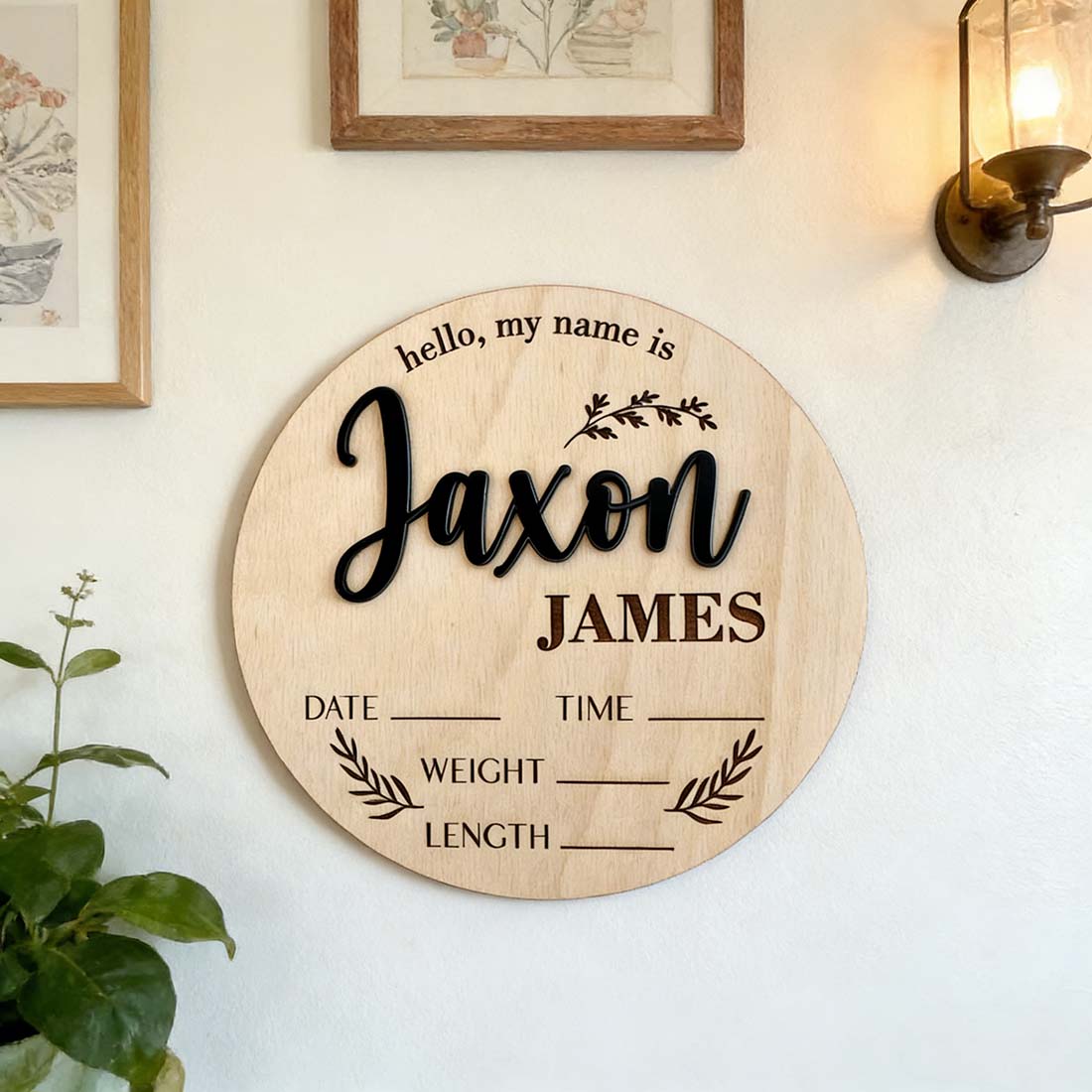 1Pc Custom Baby Announcement S - đánh giá và giá Home Decor For Birthday