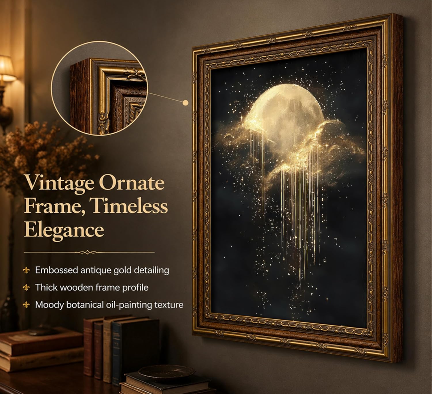 Antique Framed Celestial Canva - đánh giá và giá Geometric Wall Art