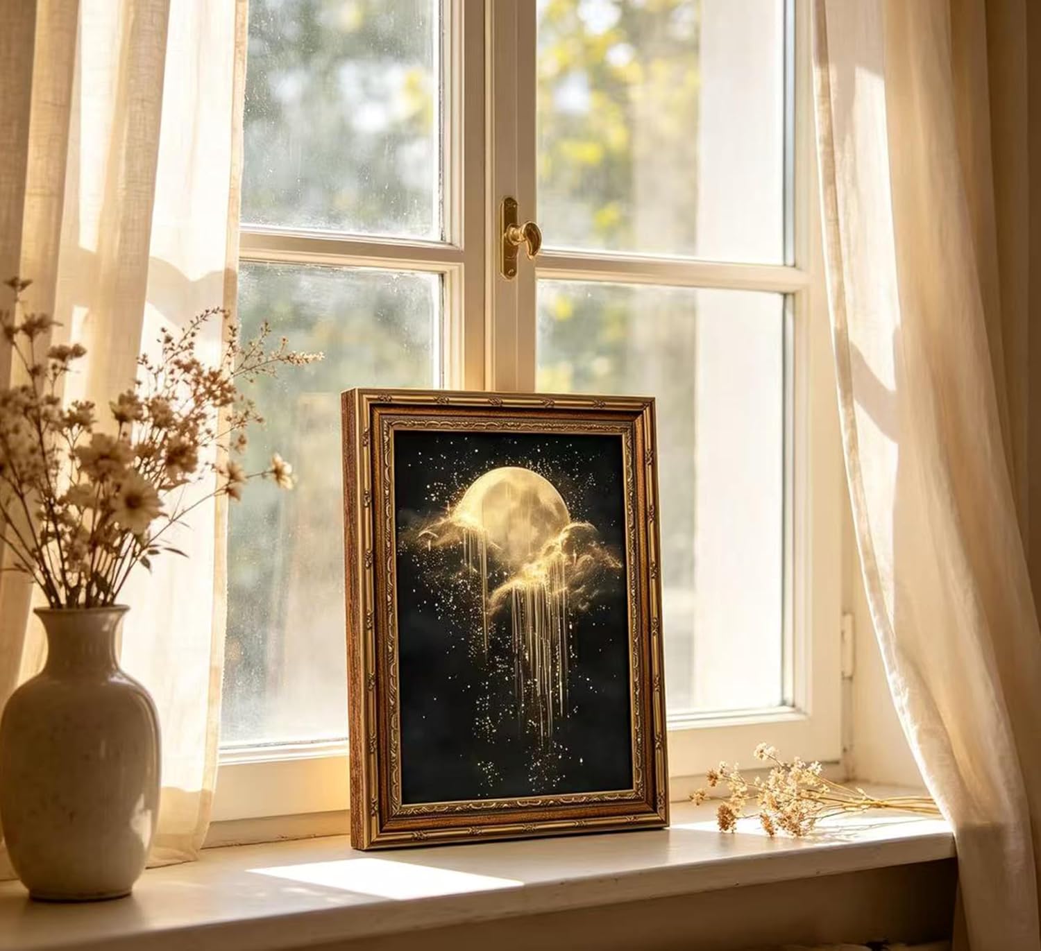 Antique Framed Celestial Canva - đánh giá và giá Geometric Wall Art