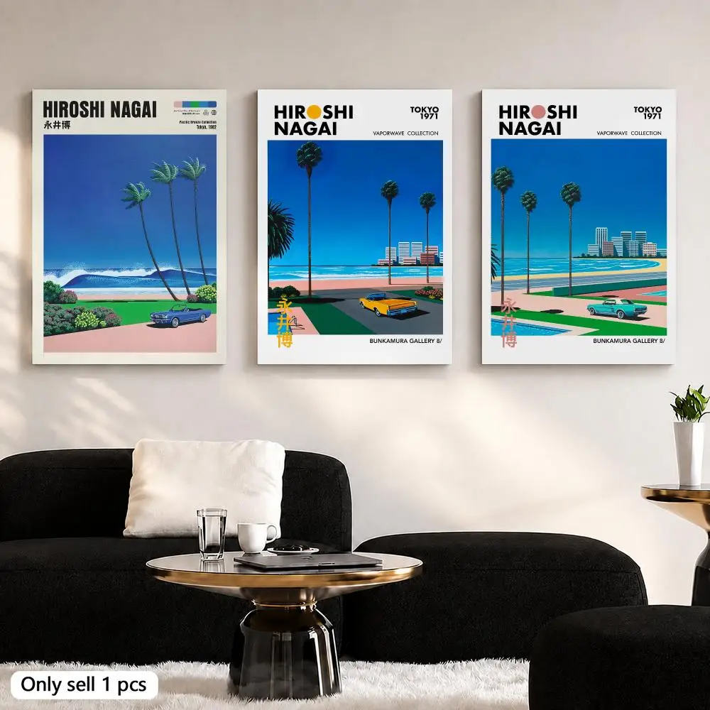 H-Hiroshi Nagai Coastal City S - đánh giá và giá Geometric Wall Art