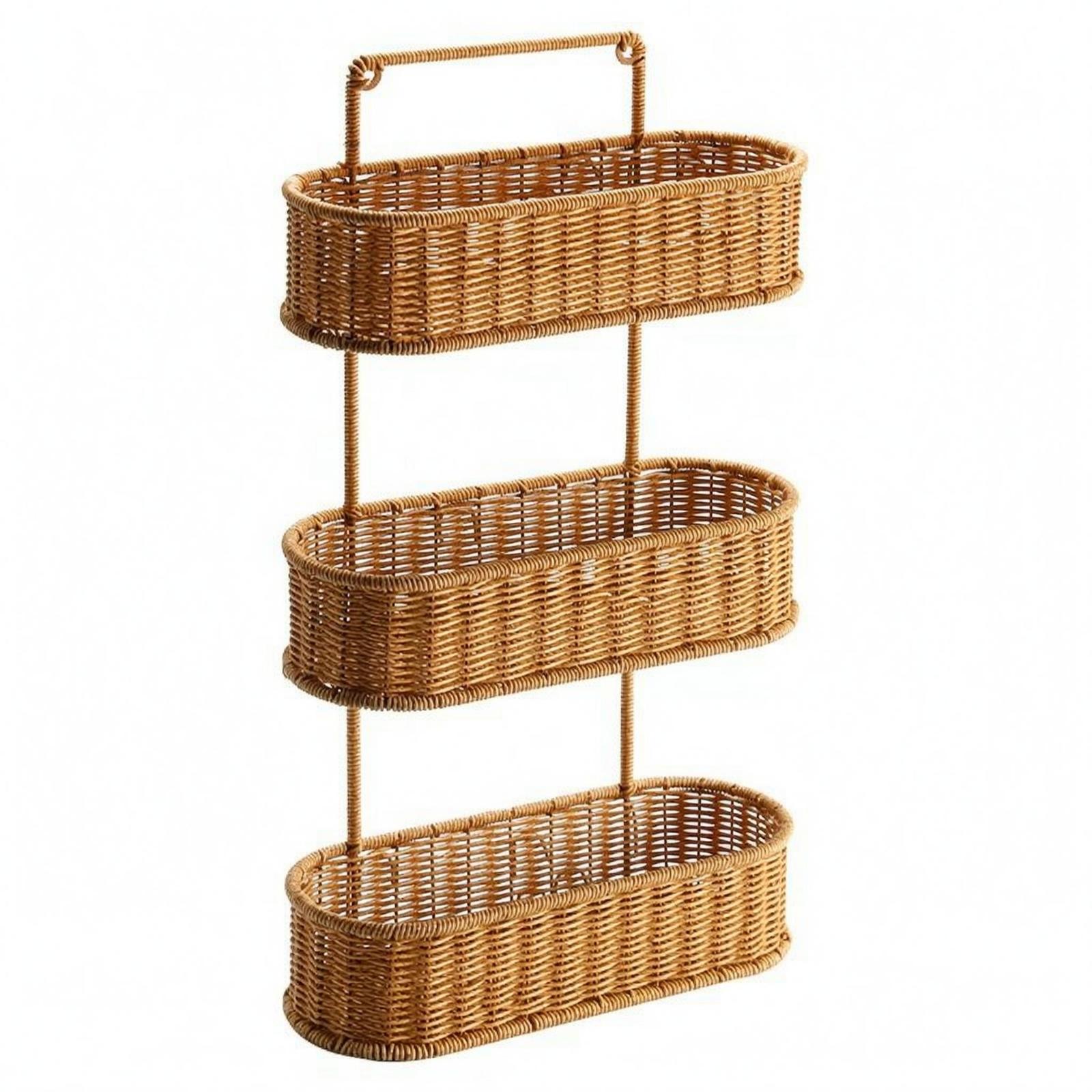 Wall-Mounted Woven Storage Bas - đánh giá và giá Woven Wall Basket