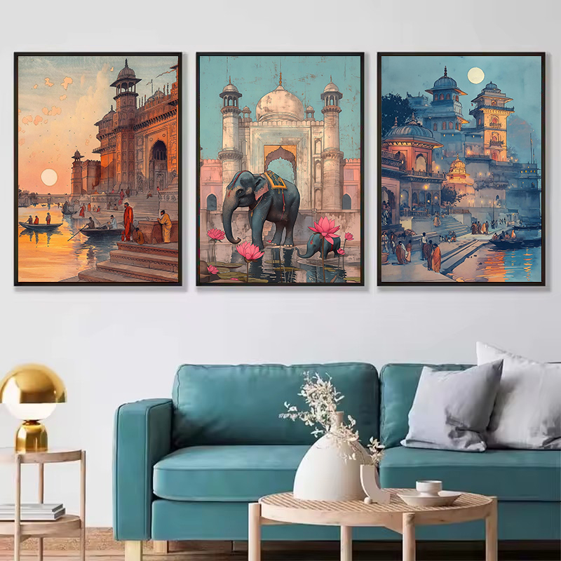 Vintage Ancient India Living B - đánh giá và giá Home Decor Varanasi