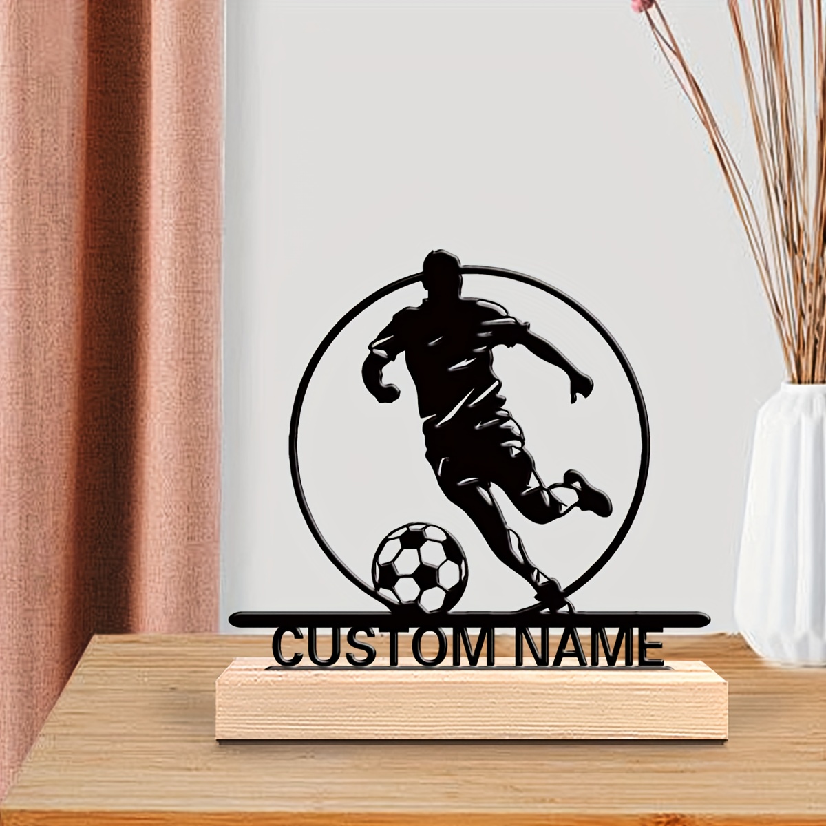 Custom Soccer Player Metal Sta - đánh giá và giá Home Decor Theme