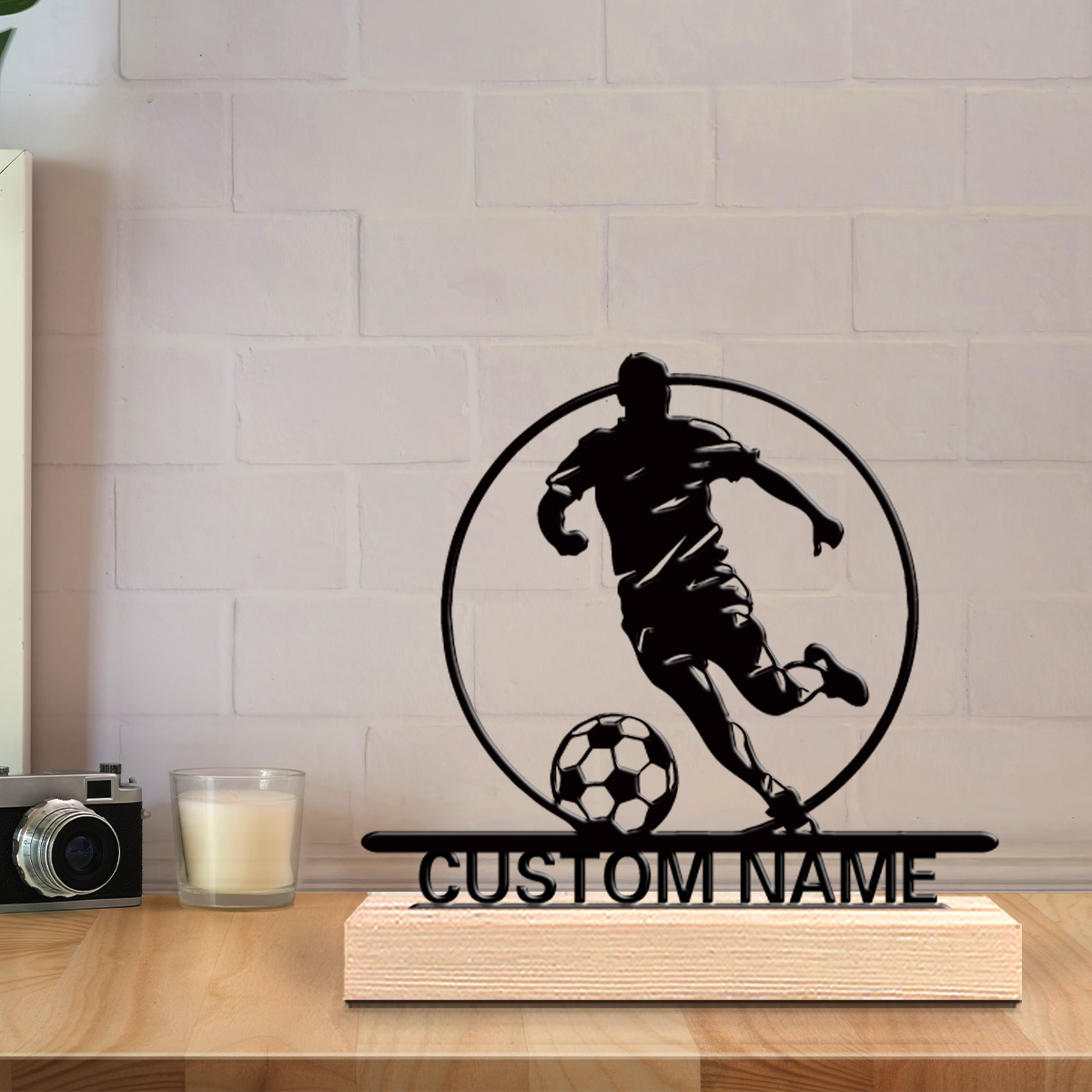 Custom Soccer Player Metal Sta - đánh giá và giá Home Decor Theme