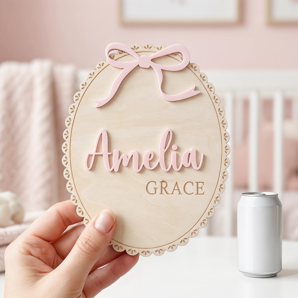 1Pc Custom Bow Lace Edge Baby  - đánh giá và giá Home Decor For Birthday