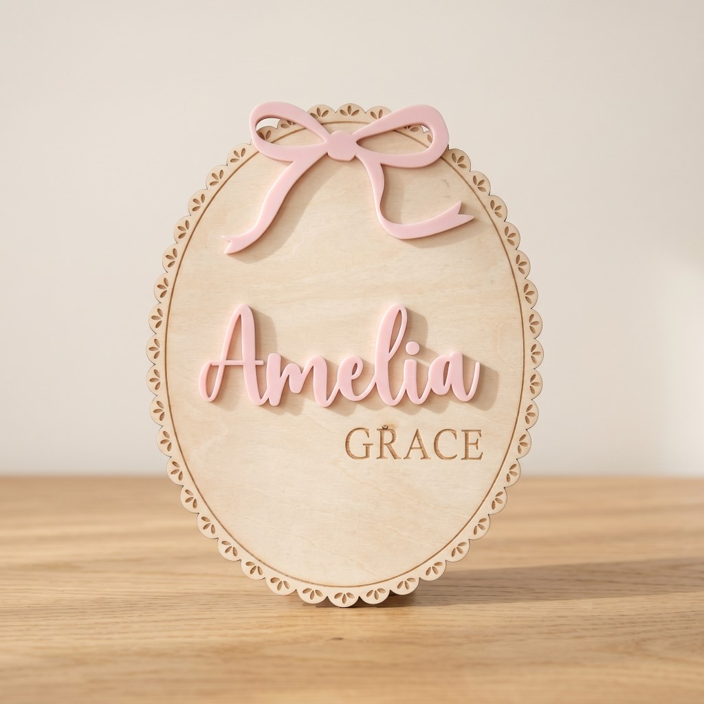 1Pc Custom Bow Lace Edge Baby  - đánh giá và giá Home Decor For Birthday