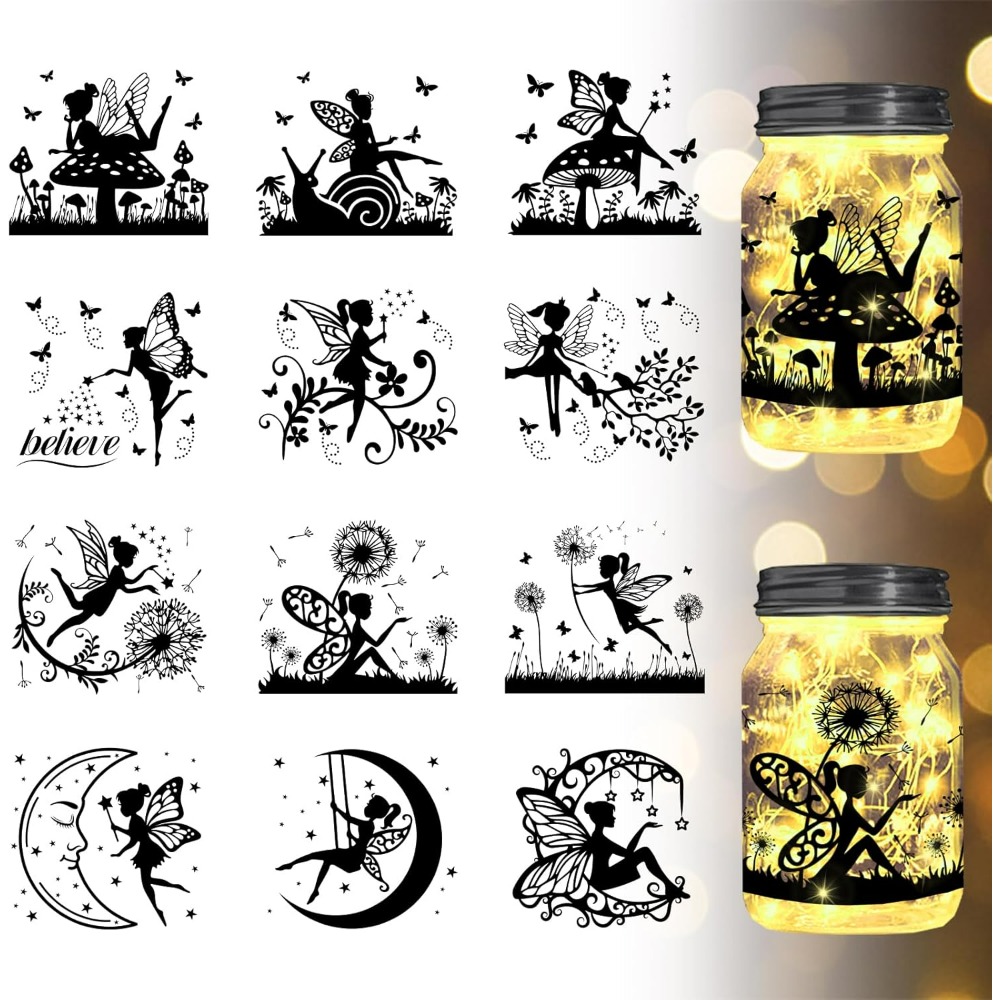 Elf Silhouette Jar Cutouts Pap - đánh giá và giá Home Decor Scrap