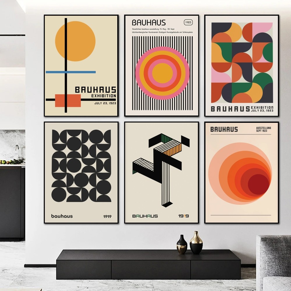 （2D Tin painting）Bauhaus Geome - đánh giá và giá Home Decor Scrap