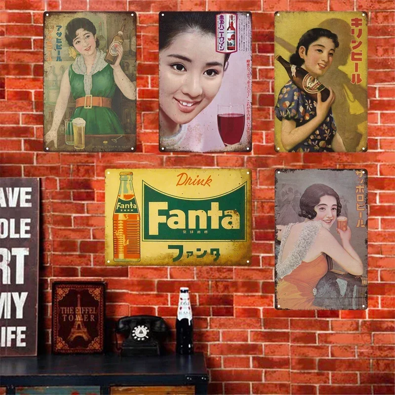 Tin Signs Retro Japanese Style - đánh giá và giá Home Decor Japanese