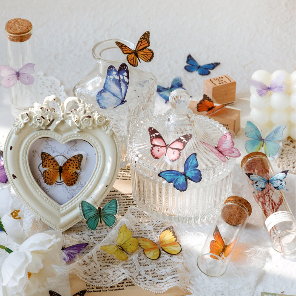 40Pcs/Bag Butterfly Stickers P - đánh giá và giá Home Decor Scrap